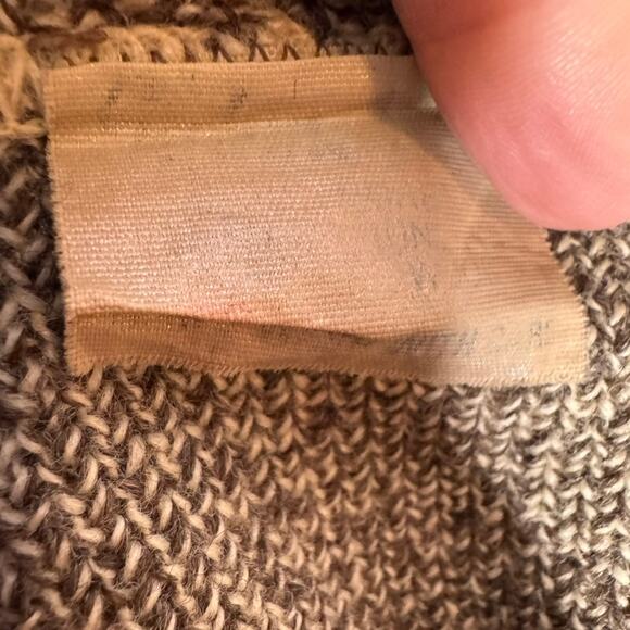 Unbranded Cowichan Style Wool Cardigan Full Zip Nordic Snowflake Mens Large Knit - Picture 4 of 5